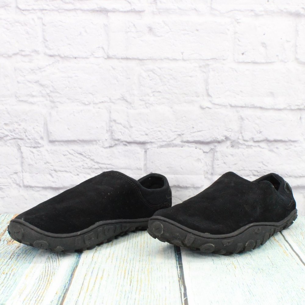 *Unbranded Black Suede Slip On Loafers Clogs Casual Shoes Size 10 - Picture 2 of 9